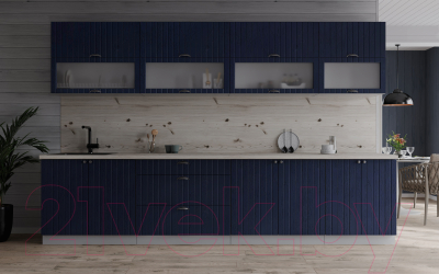 Кухонный гарнитур Интерлиния Берес 3.0Б (дуб королевский/бискайская сосна)