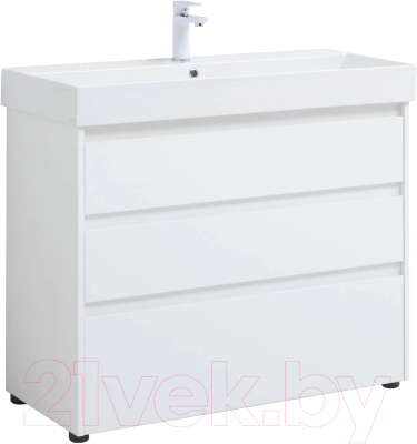 Тумба с умывальником Aquanet Nova Lite 100 / 307081 - фото