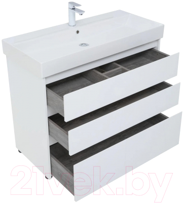 Тумба с умывальником Aquanet Nova Lite 100 / 307081