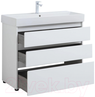 Тумба с умывальником Aquanet Nova Lite 100 / 307081