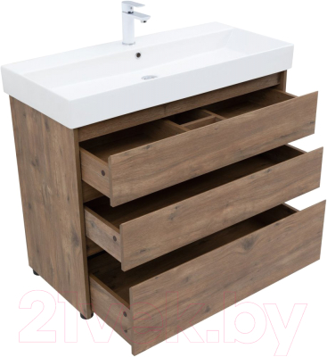 Тумба с умывальником Aquanet Nova Lite 100 / 307083