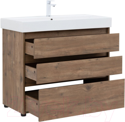 Тумба с умывальником Aquanet Nova Lite 100 / 307083