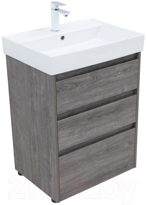 Тумба с умывальником Aquanet Nova Lite 60 / 307073 (дуб рошелье)