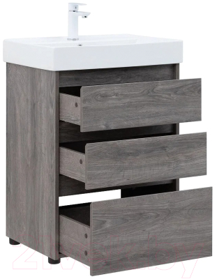 Тумба с умывальником Aquanet Nova Lite 60 / 307073 (дуб рошелье)