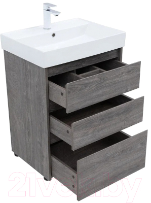 Тумба с умывальником Aquanet Nova Lite 60 / 307073 (дуб рошелье)