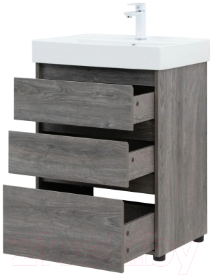 Тумба с умывальником Aquanet Nova Lite 60 / 307073 (дуб рошелье)