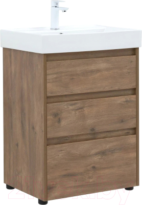 Тумба с умывальником Aquanet Nova Lite 60 / 307074 (дуб рустикальный) - фото
