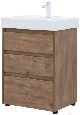 Тумба с умывальником Aquanet Nova Lite 60 / 307074 (дуб рустикальный)