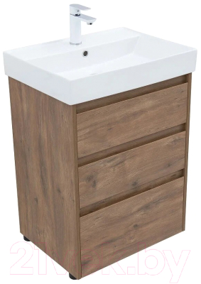 Тумба с умывальником Aquanet Nova Lite 60 / 307074 (дуб рустикальный)