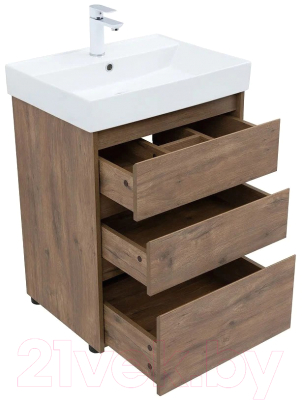 Тумба с умывальником Aquanet Nova Lite 60 / 307074 (дуб рустикальный)