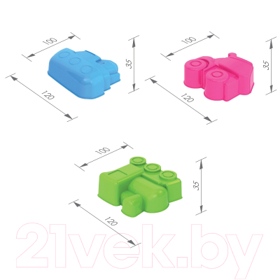 Набор формочек для песочницы Нордпласт Транспорт / 080