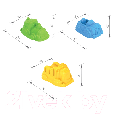 Набор формочек для песочницы Нордпласт Машинки / 431700