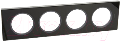 Рамка для выключателей и розеток Legrand Celiane 69304 (смальта графит) - фото