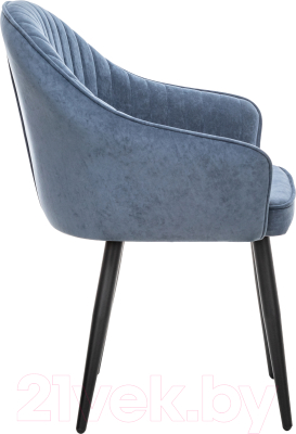 Стул Импэкс Leset Вайд с подлокотниками (черный/велюр синий)