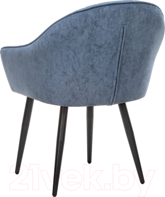 Стул Импэкс Leset Вайд с подлокотниками (черный/велюр синий)