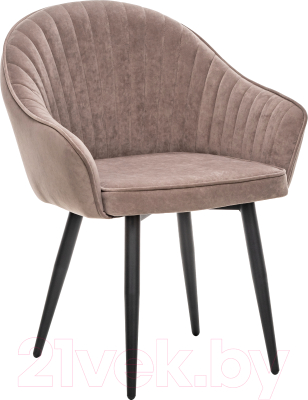 Стул Импэкс Leset Вайд с подлокотниками (черный/велюр латте) - фото