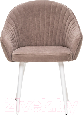 Стул Импэкс Leset Вайд с подлокотниками (белый/велюр латте)