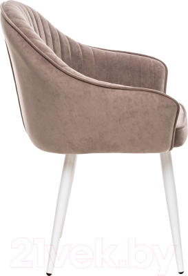 Стул Импэкс Leset Вайд с подлокотниками (белый/велюр латте)