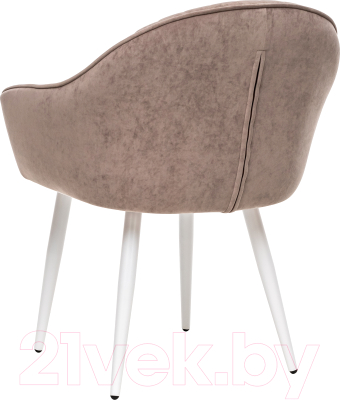 Стул Импэкс Leset Вайд с подлокотниками (белый/велюр латте)