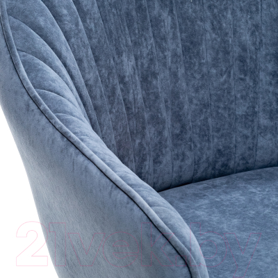 Стул Импэкс Leset Вайд с подлокотниками (белый/велюр синий)