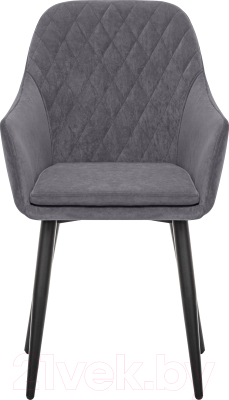 Стул Импэкс Leset Слим с подлокотниками (черный/велюр графит)