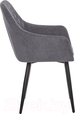 Стул Импэкс Leset Слим с подлокотниками (черный/велюр графит)