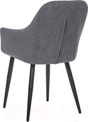 Стул Импэкс Leset Слим с подлокотниками (черный/велюр графит)