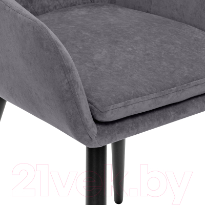 Стул Импэкс Leset Слим с подлокотниками (черный/велюр графит)