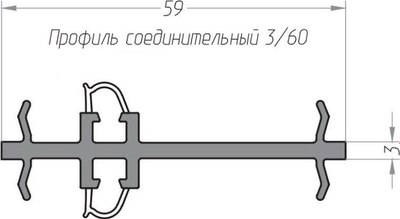 Профиль примыкающий оконный Avansum 3/60