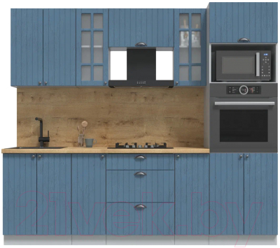 Готовая кухня Интерлиния Берес 2.4В - фото