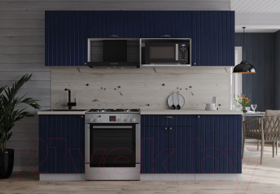 Кухонный гарнитур Интерлиния Берес 2.2В (дуб королевский/бискайская сосна)