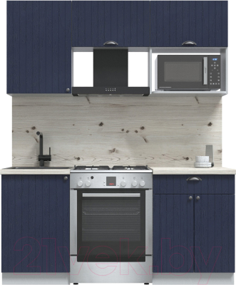 Кухонный гарнитур Интерлиния Берес 1.7В (дуб королевский/бискайская сосна) - фото