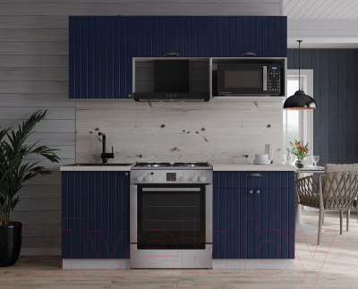 Кухонный гарнитур Интерлиния Берес 1.7В (дуб королевский/бискайская сосна)