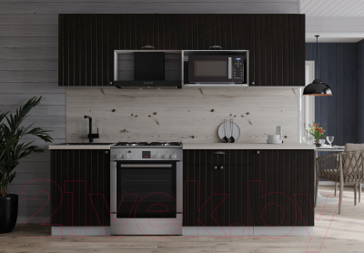 Кухонный гарнитур Интерлиния Берес 2.2В (дуб английский/бискайская сосна)