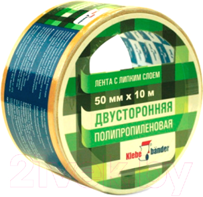 Скотч двухсторонний Klebebander 50ммx10м / 50-10РР - фото