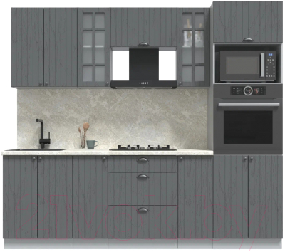 Готовая кухня Интерлиния Берес 2.4В - фото