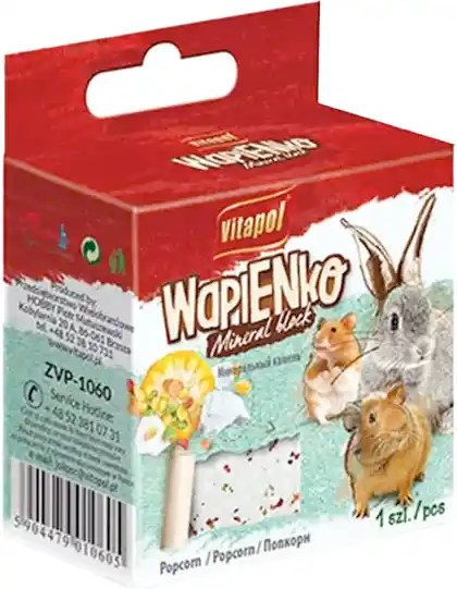 Минеральный камень для грызунов Vitapol Wapienko с попкорном / ZVP-1060 - фото