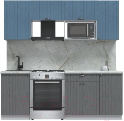 Готовая кухня Интерлиния Берес 2.1В - фото