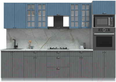 Готовая кухня Интерлиния Берес 3.0В - фото