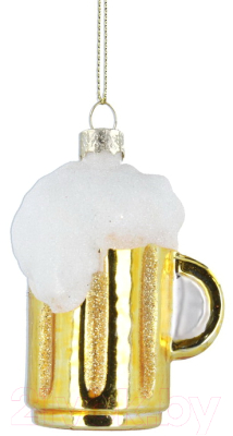 Елочная игрушка Gisela Graham All Glass. Пинта пива / 103 - фото