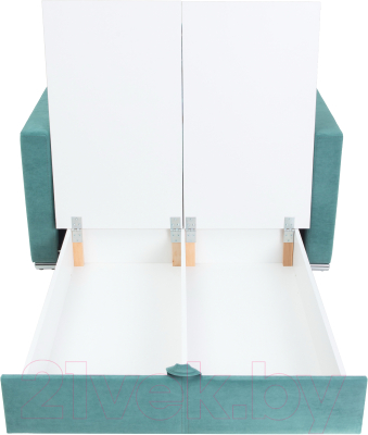 Диван KRONES Афродита выкатной 195x100 (велюр бирюзово-зеленый/рисунок)