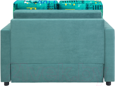Диван KRONES Афродита выкатной 195x120 (велюр бирюзово-зеленый/рисунок)