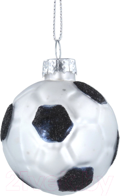 Елочная игрушка Gisela Graham All Glass. Футбольный мяч / 104 - фото