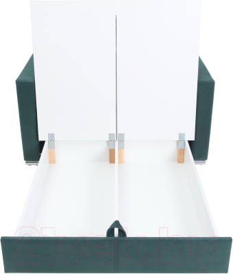 Диван KRONES Афродита выкатной 195x100 (велюр зеленый/рисунок)