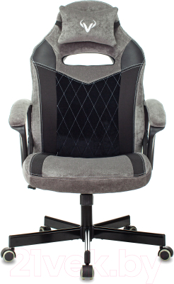 Кресло геймерское Бюрократ Zombie Viking 6 Knight Fabric (серый/черный)