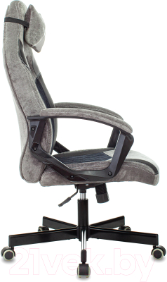 Кресло геймерское Бюрократ Zombie Viking 6 Knight Fabric (серый/черный)