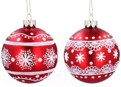 Шар новогодний Gisela Graham All Glass. Кружево / 34