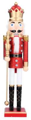 Фигура под елку Gisela Graham Nutcrackers. Щелкунчик с посохом / 31139 - фото