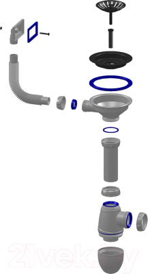 Сифон Unicorn B410P