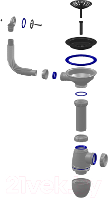 Сифон Unicorn B411P